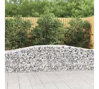 vidaXL Cesti Gabbioni ad Arco 25 pz 400x50x60/80 cm Ferro Zincato