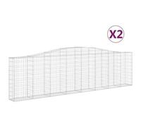 VIDAXL - Cesti Gabbioni Ad Arco 2pz 400x30x100/120 Cm Ferro Zincato