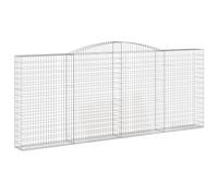 vidaXL Cesti Gabbioni ad Arco 3 pz 400x30x160/180 cm Ferro Zincato