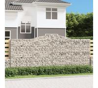 vidaXL Cesti Gabbioni ad Arco 3 pz 400x30x160/180 cm Ferro Zincato