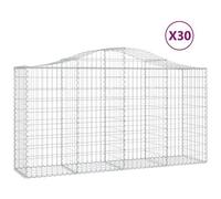 VIDAXL - Cesti Gabbioni Ad Arco 30 Pz 200x50x100/120 Cm Ferro Zincato