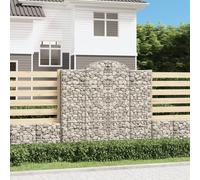 vidaXL Cesti Gabbioni ad Arco 4 pz 200x50x180/200 cm Ferro Zincato