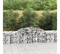vidaXL Cesti Gabbioni ad Arco 4 pz 300x50x60/80 cm Ferro Zincato