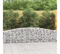 vidaXL Cesti Gabbioni ad Arco 4 pz 400x30x60/80 cm Ferro Zincato