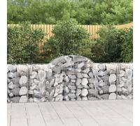 vidaXL Cesti Gabbioni ad Arco 5 pz 200x50x80/100 cm Ferro Zincato