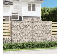 vidaXL Cesti Gabbioni ad Arco 5 pz 300x50x180/200 cm Ferro Zincato