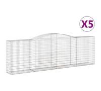 VIDAXL - Cesti Gabbioni Ad Arco 5 Pz 400x50x120/140 Cm Ferro Zincato