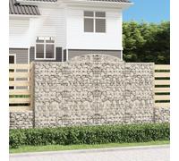 vidaXL Cesti Gabbioni ad Arco 6 pz 300x30x180/200 cm Ferro Zincato