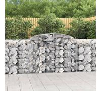 vidaXL Cesti Gabbioni ad Arco 6 pz 300x50x100/120 cm Ferro Zincato