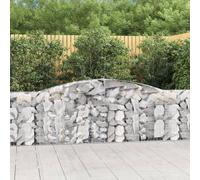 vidaXL Cesti Gabbioni ad Arco 6 pz 400x30x100/120 cm Ferro Zincato