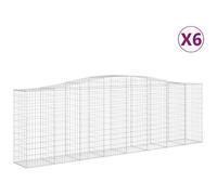 VIDAXL - Cesti Gabbioni Ad Arco 6 Pz 400x50x120/140 Cm Ferro Zincato