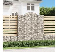 vidaXL Cesti Gabbioni ad Arco 7 pz 200x30x220/240 cm Ferro Zincato