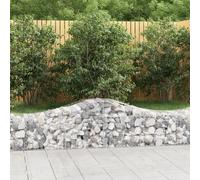 vidaXL Cesti Gabbioni ad Arco 7 pz 200x50x40/60 cm Ferro Zincato