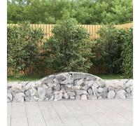 vidaXL Cesti Gabbioni ad Arco 7 pz 300x30x40/60 cm Ferro Zincato