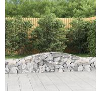 vidaXL Cesti Gabbioni ad Arco 7 pz 400x30x40/60 cm Ferro Zincato