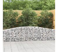 vidaXL Cesti Gabbioni ad Arco 7 pz 400x30x60/80 cm Ferro Zincato