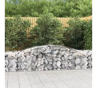 vidaXL Cesti Gabbioni ad Arco 7 pz 400x50x60/80 cm Ferro Zincato