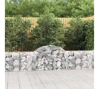 vidaXL Cesti Gabbioni ad Arco 8 pz 200x30x60/80 cm Ferro Zincato
