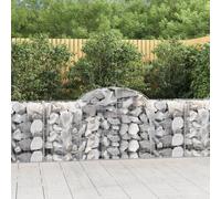 vidaXL Cesti Gabbioni ad Arco 8 pz 200x50x80/100 cm Ferro Zincato