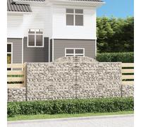 vidaXL Cesti Gabbioni ad Arco 8 pz 300x50x140/160 cm Ferro Zincato