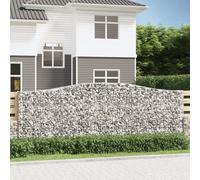 vidaXL Cesti Gabbioni ad Arco 8 pz 400x30x140/160 cm Ferro Zincato
