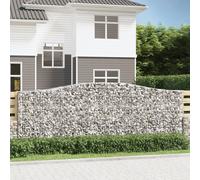 vidaXL Cesti Gabbioni ad Arco 8 pz 400x50x140/160 cm Ferro Zincato