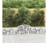 vidaXL Cesti Gabbioni ad Arco 9 pz 200x30x40/60 cm Ferro Zincato