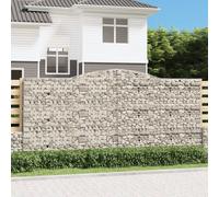 vidaXL Cesti Gabbioni ad Arco 9 pz 400x30x180/200 cm Ferro Zincato