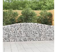 vidaXL Cesti Gabbioni ad Arco 9 pz 400x30x80/100 cm Ferro Zincato