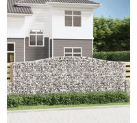 vidaXL Cesti Gabbioni ad Arco 9 pz 400x50x140/160 cm Ferro Zincato