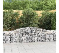 vidaXL Cesti Gabbioni ad Arco 9 pz 400x50x60/80 cm Ferro Zincato