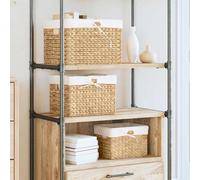 vidaXL Cesti per Stoccaggio 3 pcs Naturale Giacinto d'acqua