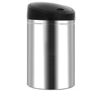 vidaXL Cestini per la carta Nero Acciaio inossidabile