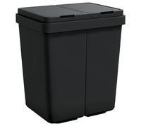 vidaXL Cestino Doppio Antracite 2x25 L, Cestino da Cucina, bidone, bidone Doppio, Cestino Doppio da Cucina, bidone da Cucina, Cestino per rifiuti