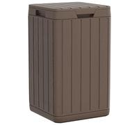 vidaXL Cestino per Rifiuti da Esterno Marrone 38x38x65 cm in PP