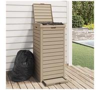 VIDAXL - Cestino Per Rifiuti Da Esterno Marrone 41x41x86cm Polipropilene