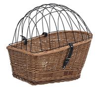 vidaXL Cestino Posteriore Bici e Coperchio 55x31x36 cm Salice Naturale