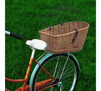 Cestino posteriore bici e coperchio 55x31x36 cm salice naturale