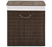 vidaXL Cesto Biancheria bambù Rettangolare Foderato Portabiancheria Lavanderia