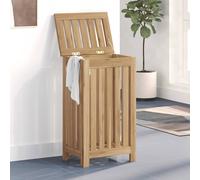 vidaXL Cesto del Bucato 35x25x60 cm in Legno Massello di Teak
