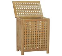 vidaXL Cesto del Bucato 50x35x60 cm in Legno Massello di Teak