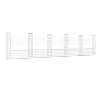 VIDAXL - Cesto Gabbione A U Con 6 Pali In Ferro 620x20x150 Cm