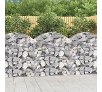 vidaXL Cesto Gabbione ad Arco 100x30x100/120 cm Ferro Zincato