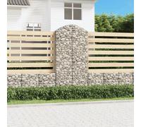 vidaXL Cesto Gabbione ad Arco 100x30x200/220 cm Ferro Zincato