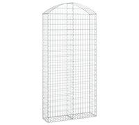 vidaXL Cesto Gabbione ad Arco 100x30x200/220 cm Ferro Zincato