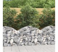 vidaXL Cesto Gabbione ad Arco 100x30x60/80 cm Ferro Zincato