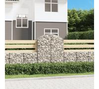 vidaXL Cesto Gabbione ad Arco 100x50x120/140 cm Ferro Zincato