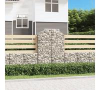 vidaXL Cesto Gabbione ad Arco 100x50x140/160 cm Ferro Zincato