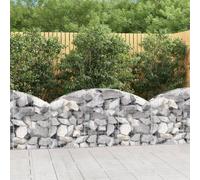 vidaXL Cesto Gabbione ad Arco 150x30x60/80 cm Ferro Zincato