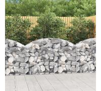 vidaXL Cesto Gabbione ad Arco 150x30x80/100 cm Ferro Zincato